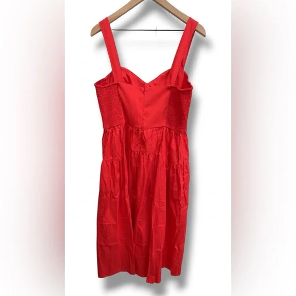 La Ligne NWT Solid Marceline Cotton Poplin Dress in Poppy XL - Picture 7 of 14